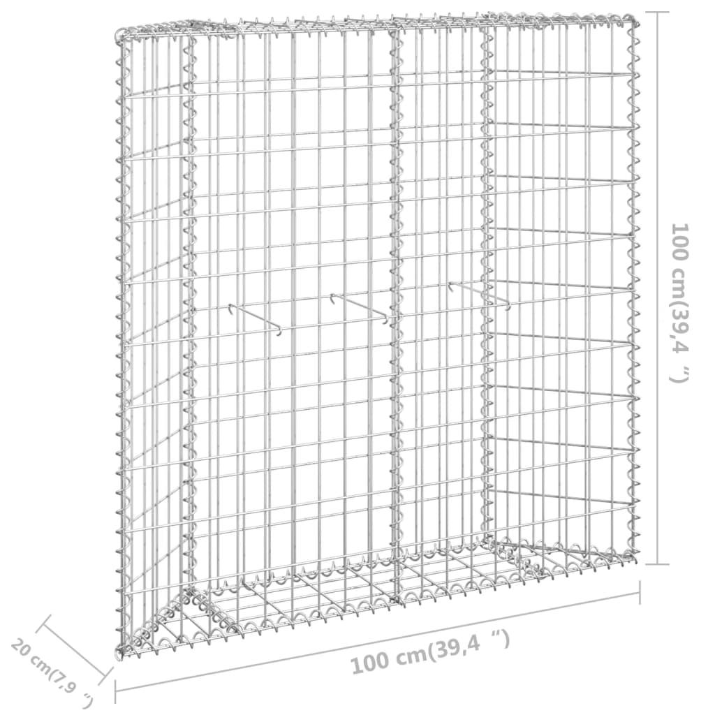 Trapezium Gabion Raised Bed Galvanized Steel 39.4"x7.9"x39.4" at Set Shop and Smile