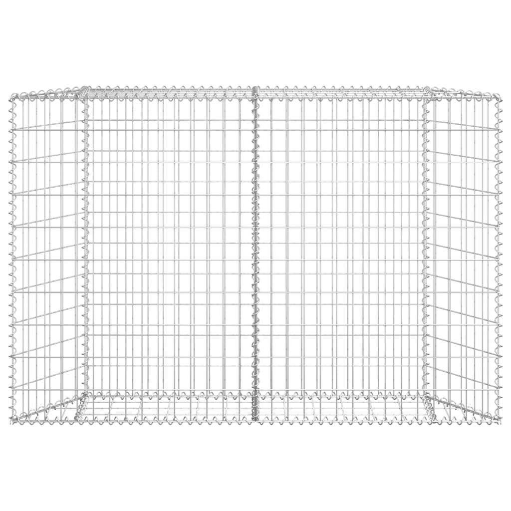 Trapezium Gabion Raised Bed Galvanized Steel 59.1"x7.9"x39.4" at Set Shop and Smile