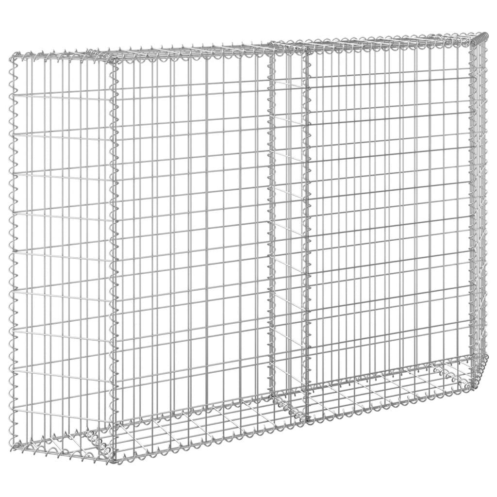 Trapezium Gabion Raised Bed Galvanized Steel 59.1"x7.9"x39.4" at Set Shop and Smile