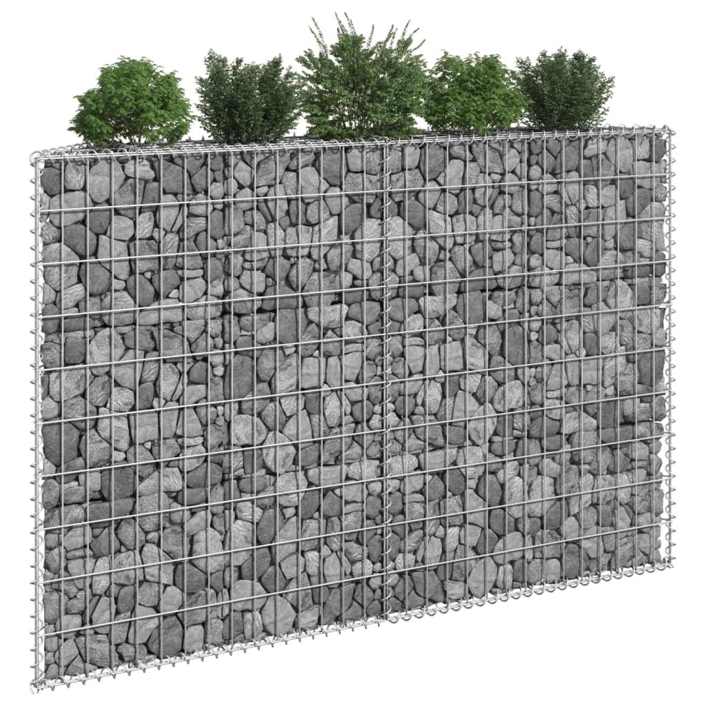 Trapezium Gabion Raised Bed Galvanized Steel 59.1"x7.9"x39.4" at Set Shop and Smile