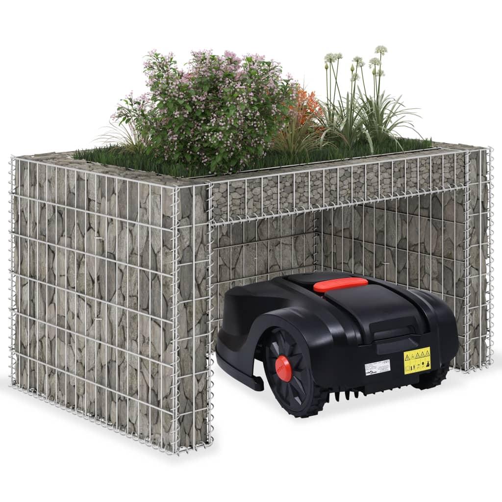 Lawn Mower Garage with Raised Bed 43.3"x31.5"x23.6" Steel Wire at Set Shop and Smile