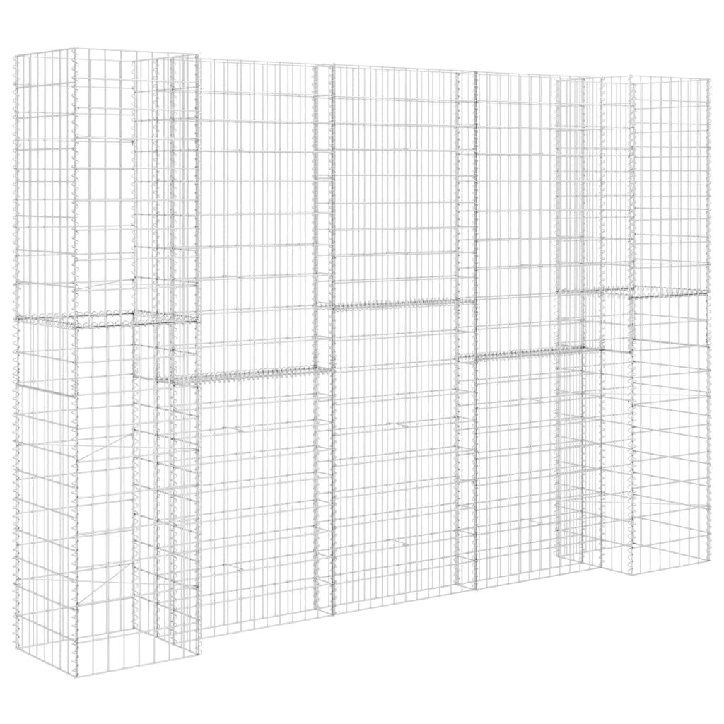 H-Shaped Gabion Planter Steel Wire 102.4"x15.7"x70.9" at Set Shop and Smile
