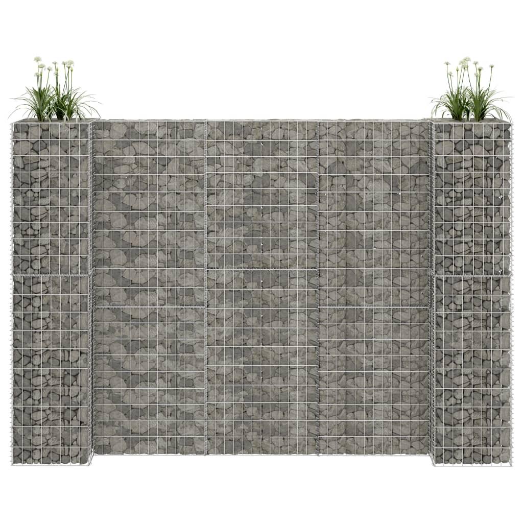 H-Shaped Gabion Planter Steel Wire 102.4"x15.7"x70.9" at Set Shop and Smile