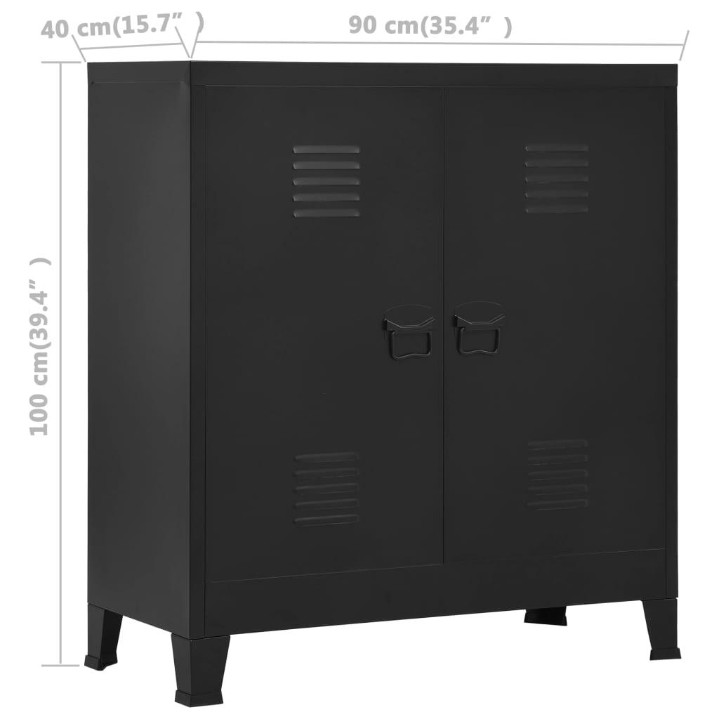 Industrial Storage Chest Black 35.4"x15.7"x39.4" Steel at Set Shop and Smile