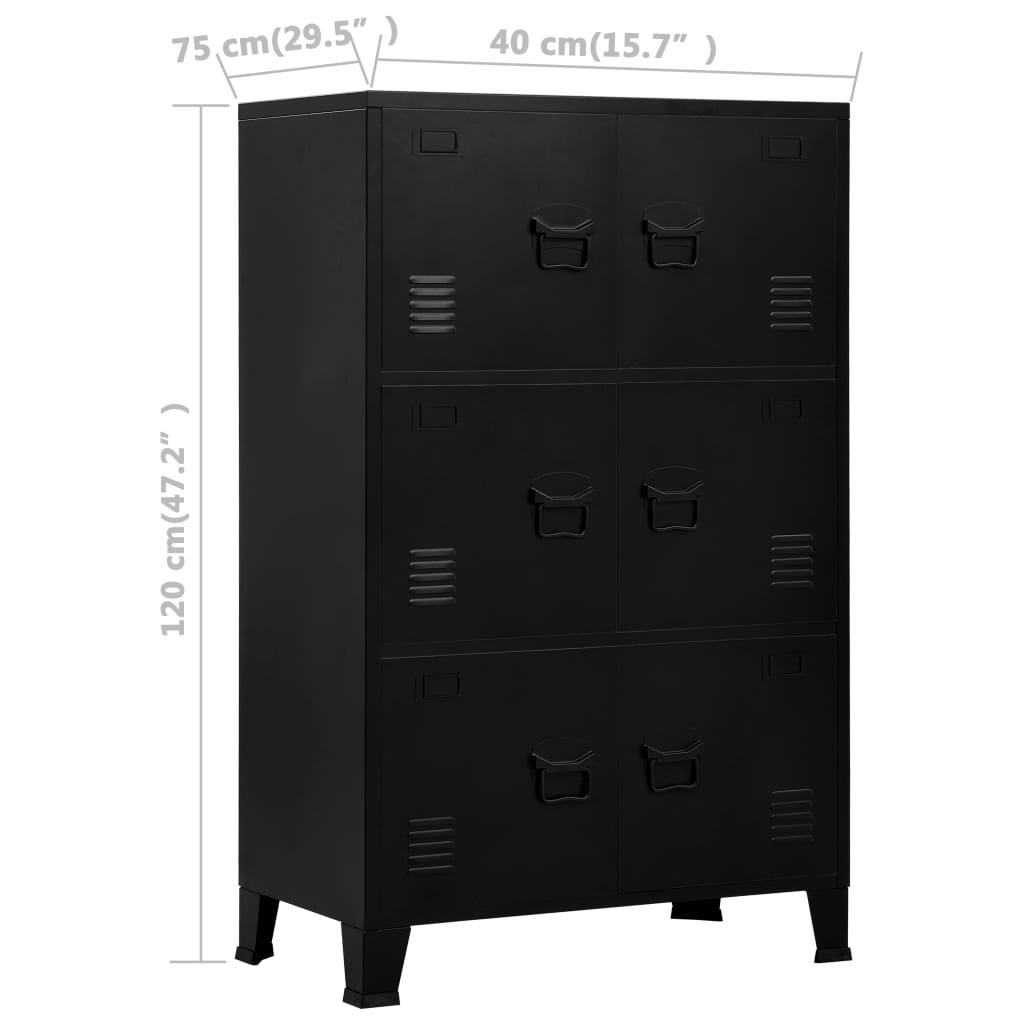 Industrial Storage Chest Black 29.5"x15.7"x47.2" Steel at Set Shop and Smile