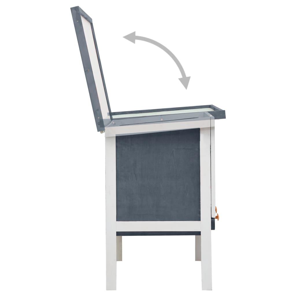 Outdoor Rabbit Hutch 1 Layer Gray Wood at Set Shop and Smile