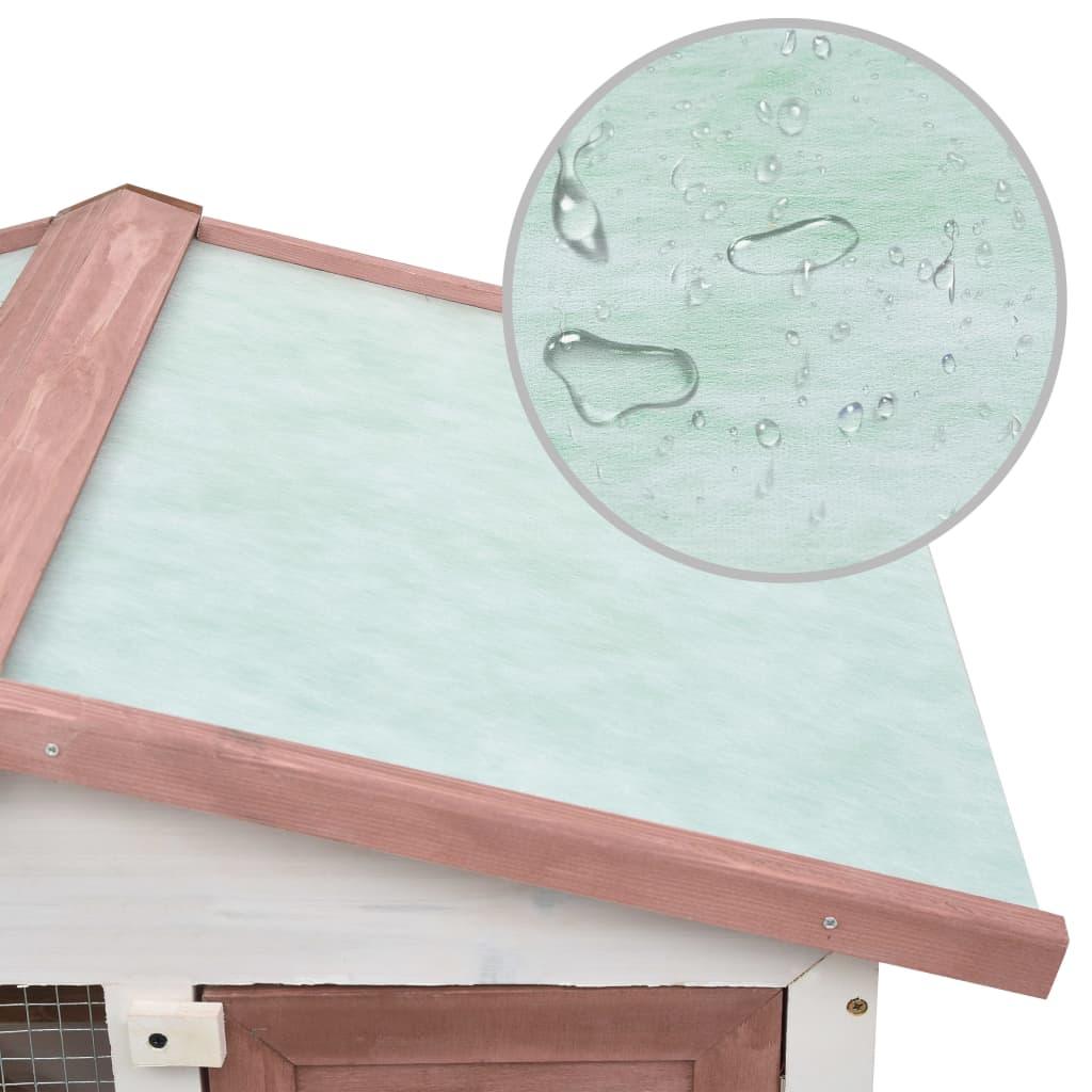 Outdoor Rabbit Hutch 3 Doors Brown Wood at Set Shop and Smile