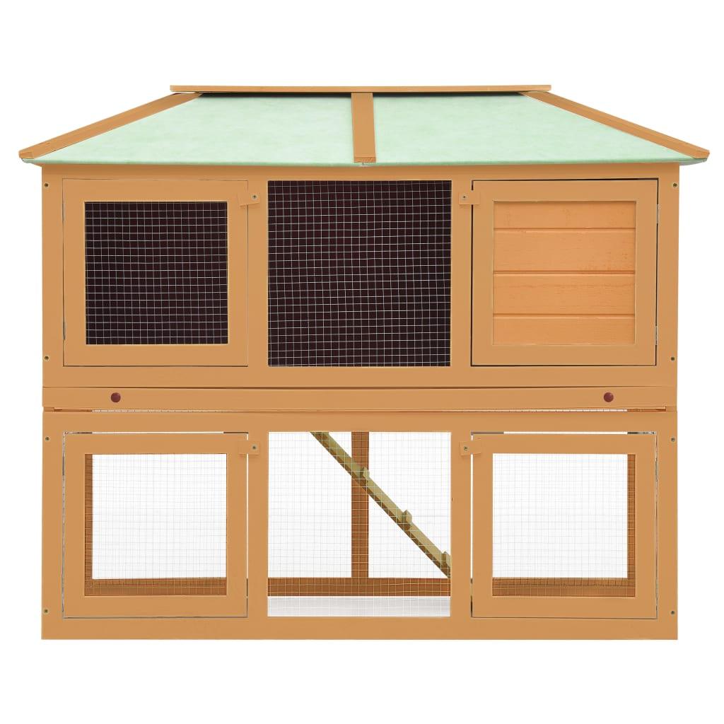 Animal Rabbit Cage Double Floor Wood at Set Shop and Smile
