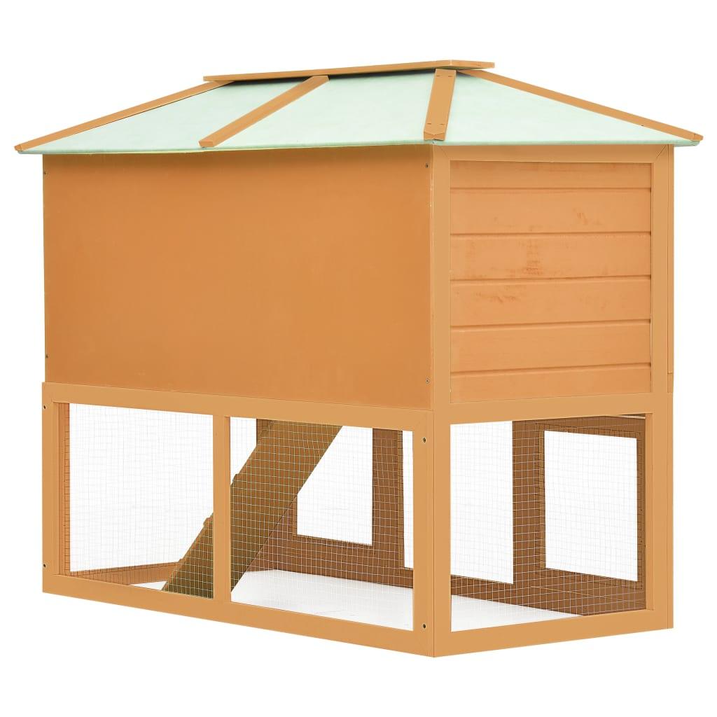 Animal Rabbit Cage Double Floor Wood at Set Shop and Smile