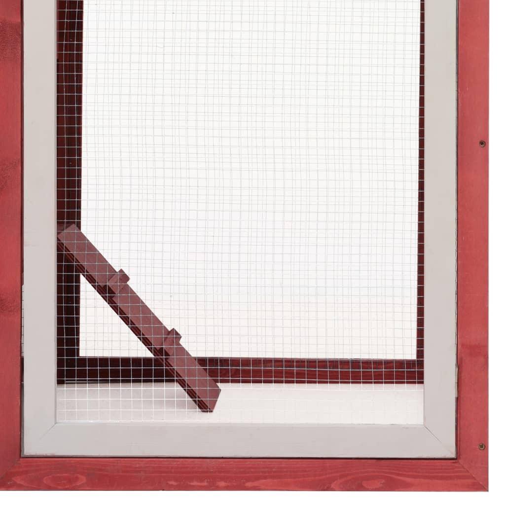 Chicken Cage Red 66.9"x31.9"x43.3" Solid Pine & Fir Wood at Set Shop and Smile