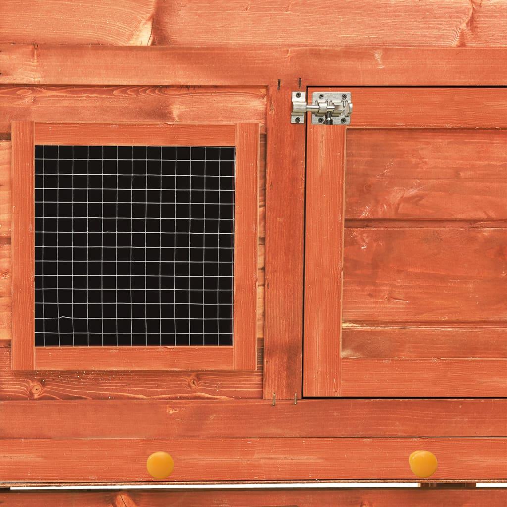 Rabbit Hutch 55.1"x24.8"x47.2" Solid Firwood at Set Shop and Smile