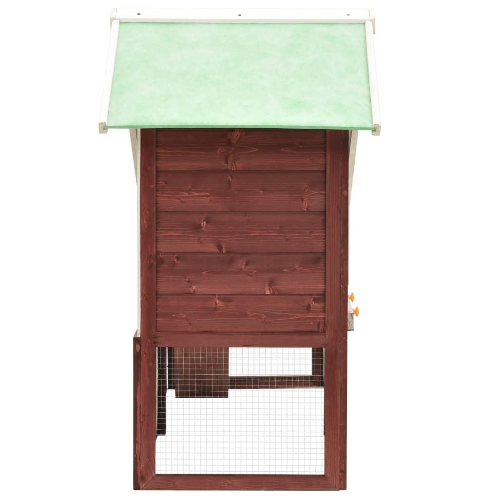 Rabbit Hutch Mocha and White 55.1"x24.8"x47.2" Solid Firwood at Set Shop and Smile