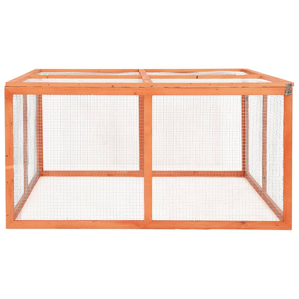 Rabbit Hutch 48.8"x47.2"x23.6" Solid Firwood at Set Shop and Smile