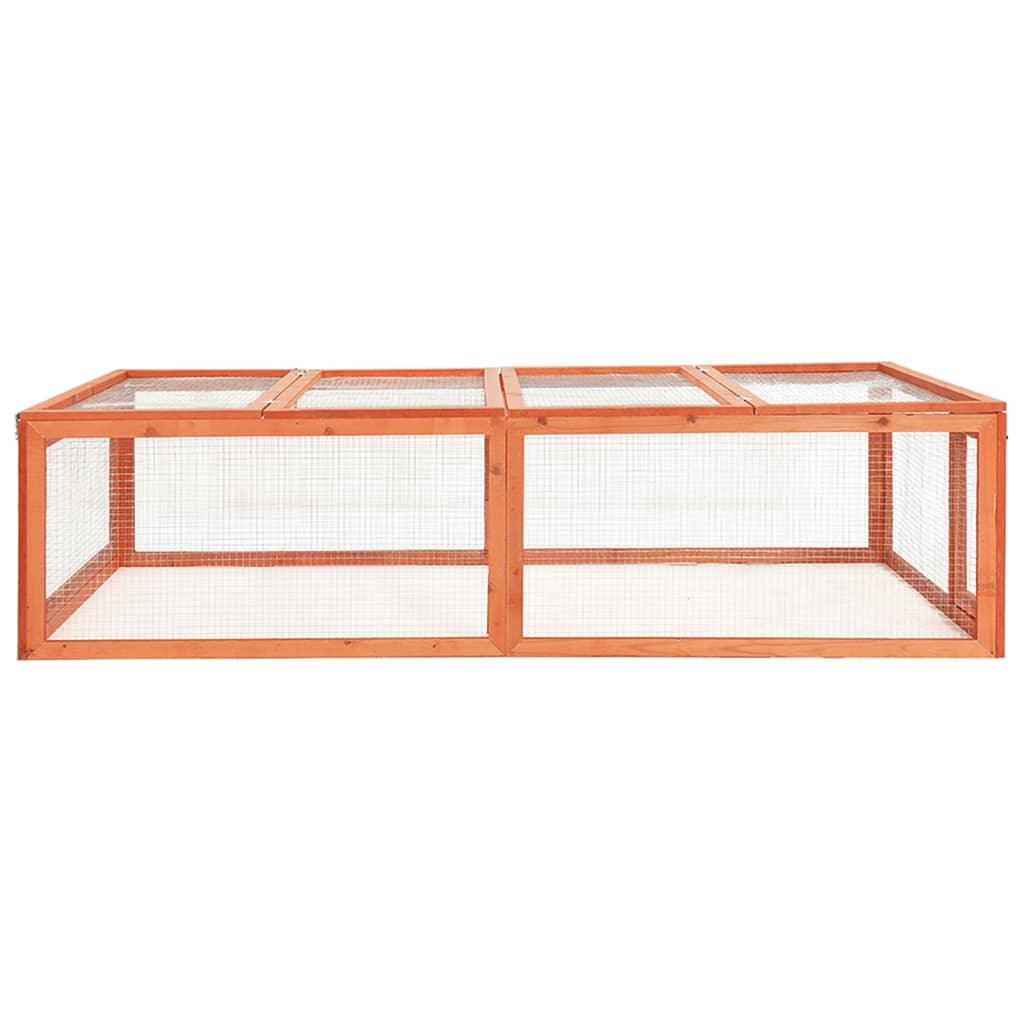 Rabbit Hutch 72"x35.4"x18.1" Solid Firwood at Set Shop and Smile