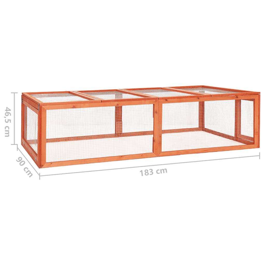 Rabbit Hutch 72"x35.4"x18.1" Solid Firwood at Set Shop and Smile
