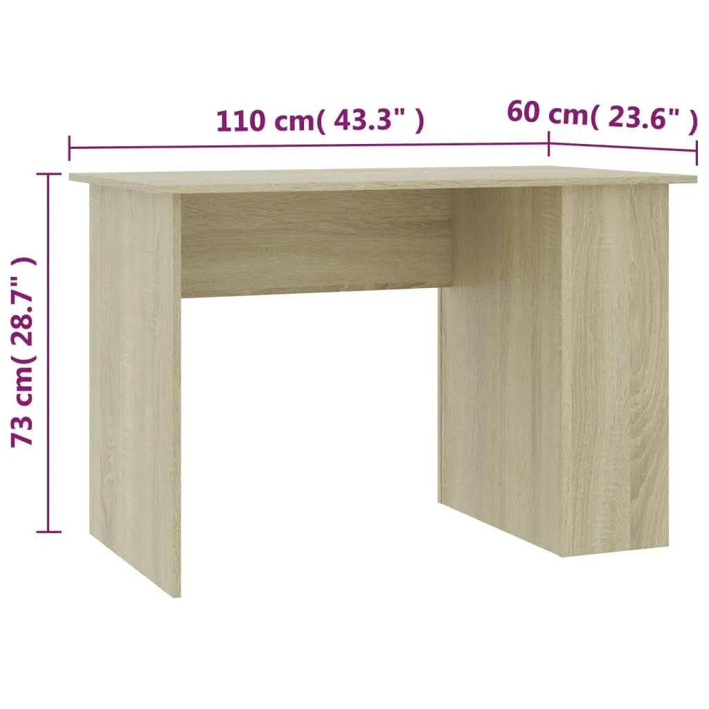Desk Sonoma Oak 43.3"x23.6"x28.7" Engineered Wood at Set Shop and Smile