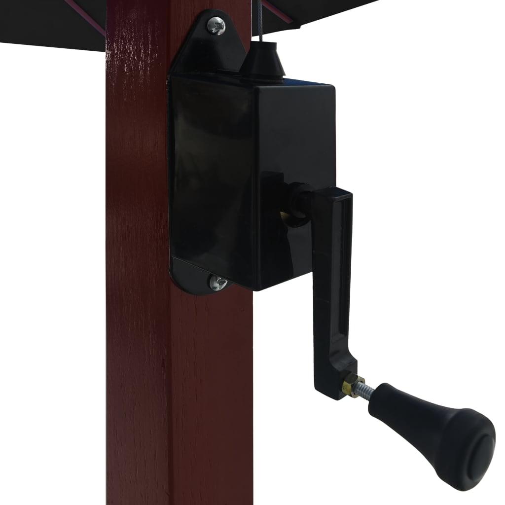 Hanging Parasol with Wooden Pole 157.5"x118.1" Black at Set Shop and Smile