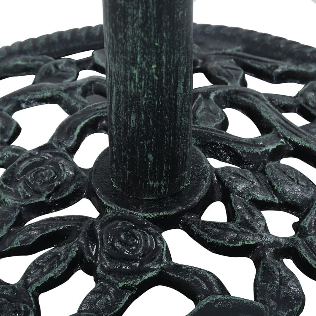 Umbrella Base Green 19.8 lbs 15.7" Cast Iron at Set Shop and Smile
