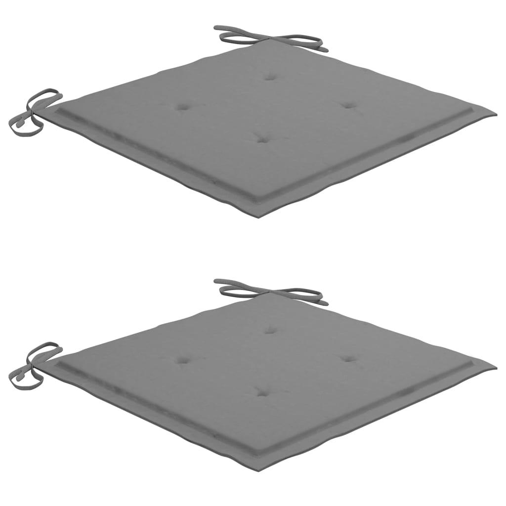 Garden Chair Cushions 2 pcs Gray 19.7"x19.7"x1.2" at Set Shop and Smile