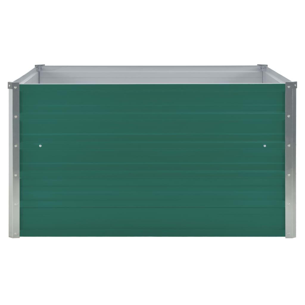 Raised Garden Bed 39.4"x39.4"x17.7" Galvanized Steel Green at Set Shop and Smile
