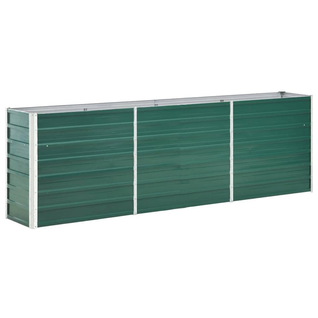 Garden Raised Bed Galvanized Steel 94.5"x15.7"x30.3" Green at Set Shop and Smile