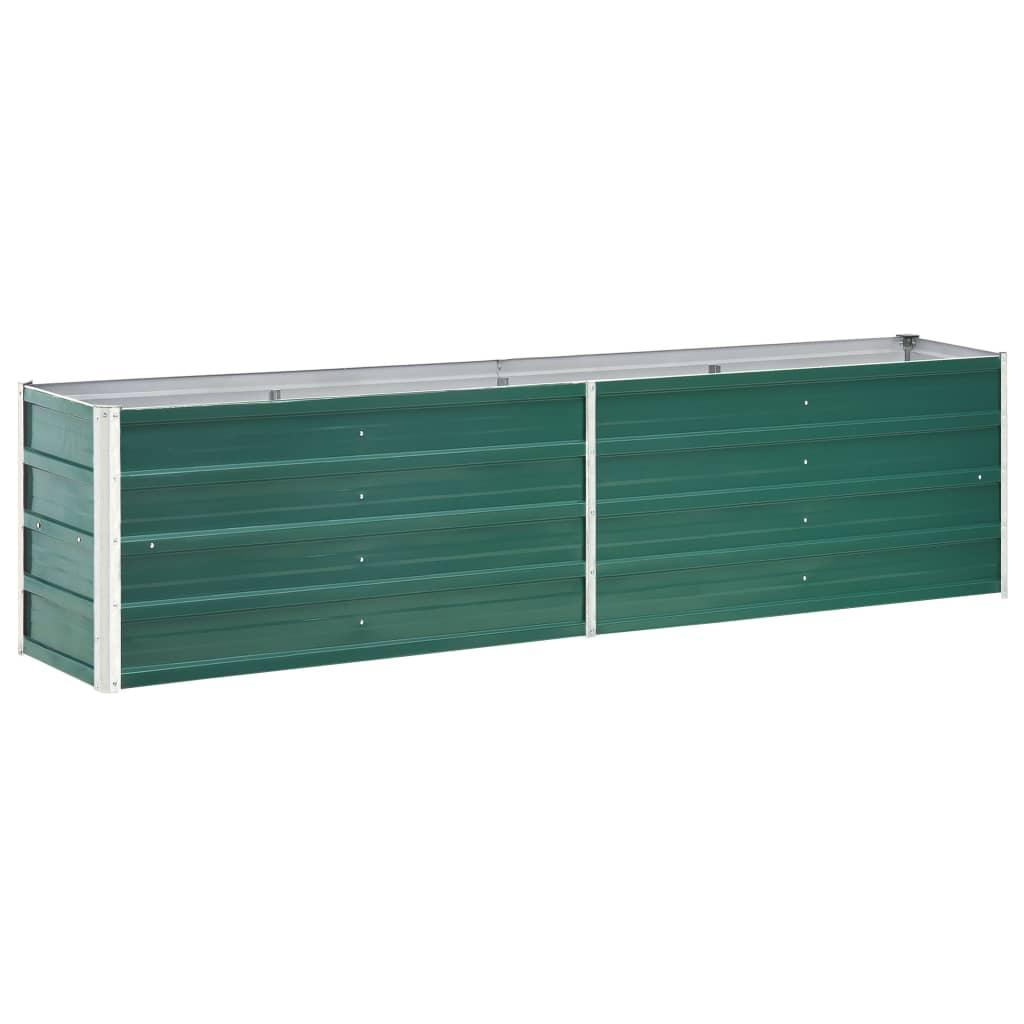 Garden Raised Bed Galvanized Steel 94.5"x15.7"x17.7" Green at Set Shop and Smile