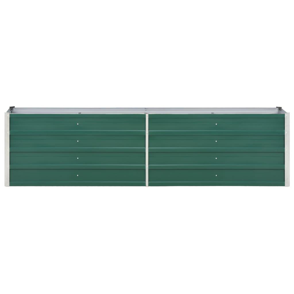 Garden Raised Bed Galvanized Steel 94.5"x15.7"x17.7" Green at Set Shop and Smile