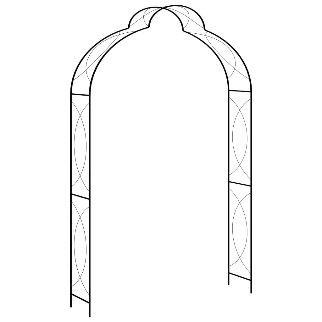 Garden Arch Black 59.1"x13.4"x94.5" Iron at Set Shop and Smile