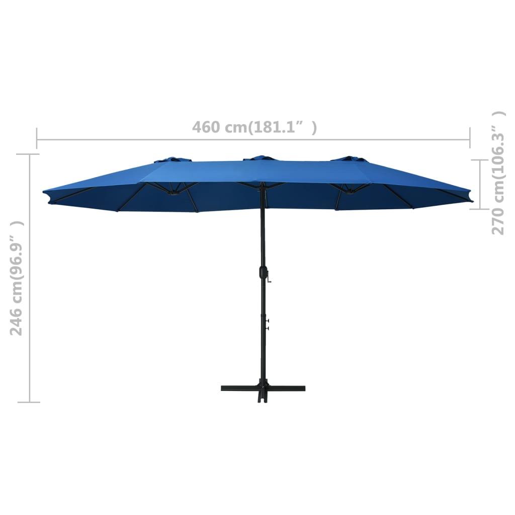 Outdoor Parasol with Aluminum Pole 181.1"x106.3" Blue at Set Shop and Smile