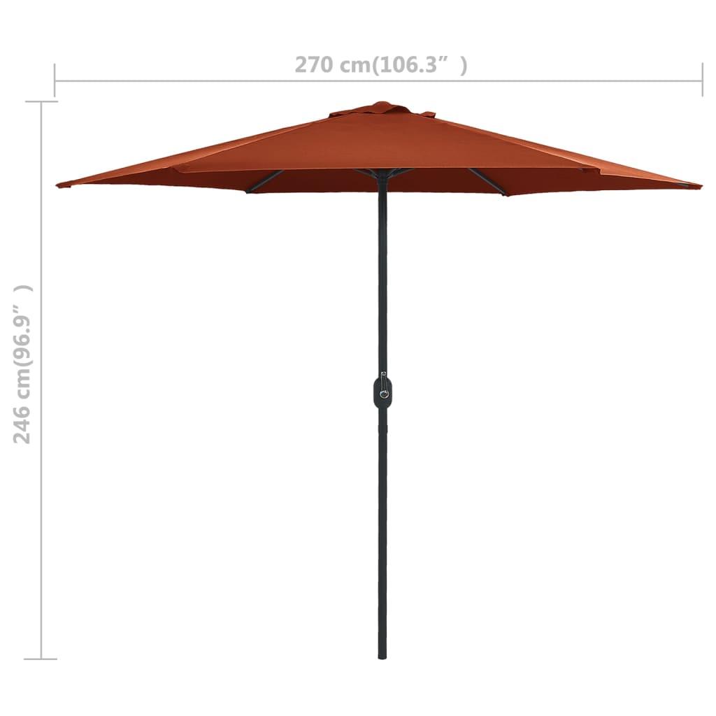 Outdoor Parasol with Aluminum Pole 106.3"x96.9" Terracotta at Set Shop and Smile