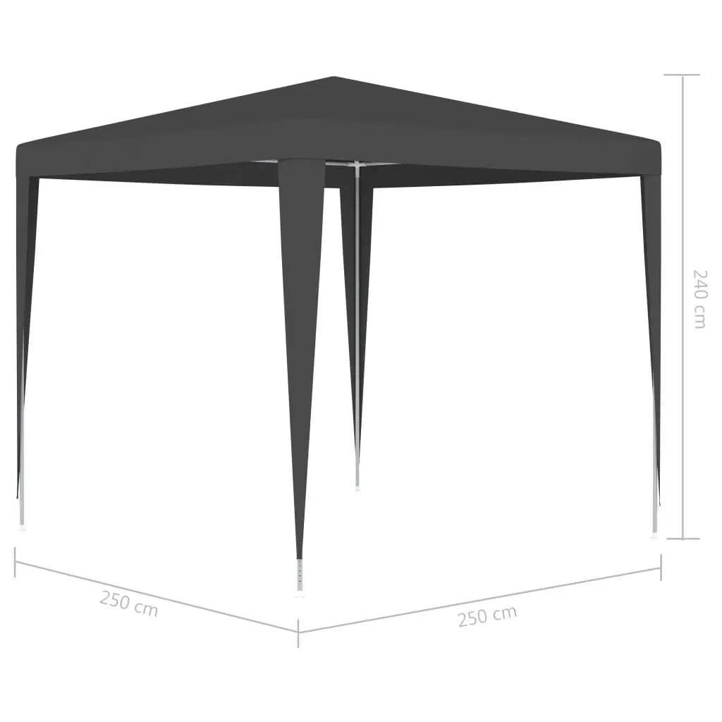 Professional Party Tent 8.2'x8.2' Anthracite 0.3 oz/ft² at Set Shop and Smile