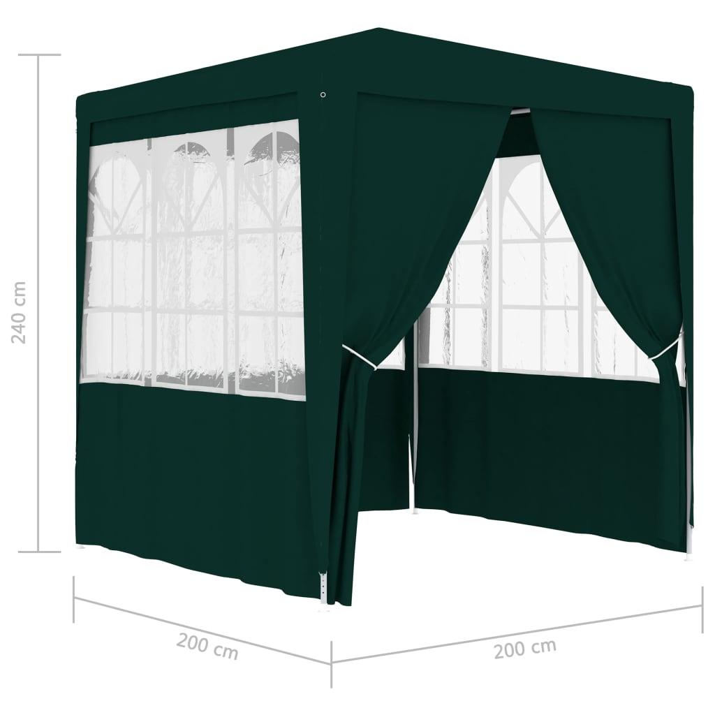 Professional Party Tent with Side Walls 6.6'x6.6' Green 0.3 oz/ft² at Set Shop and Smile