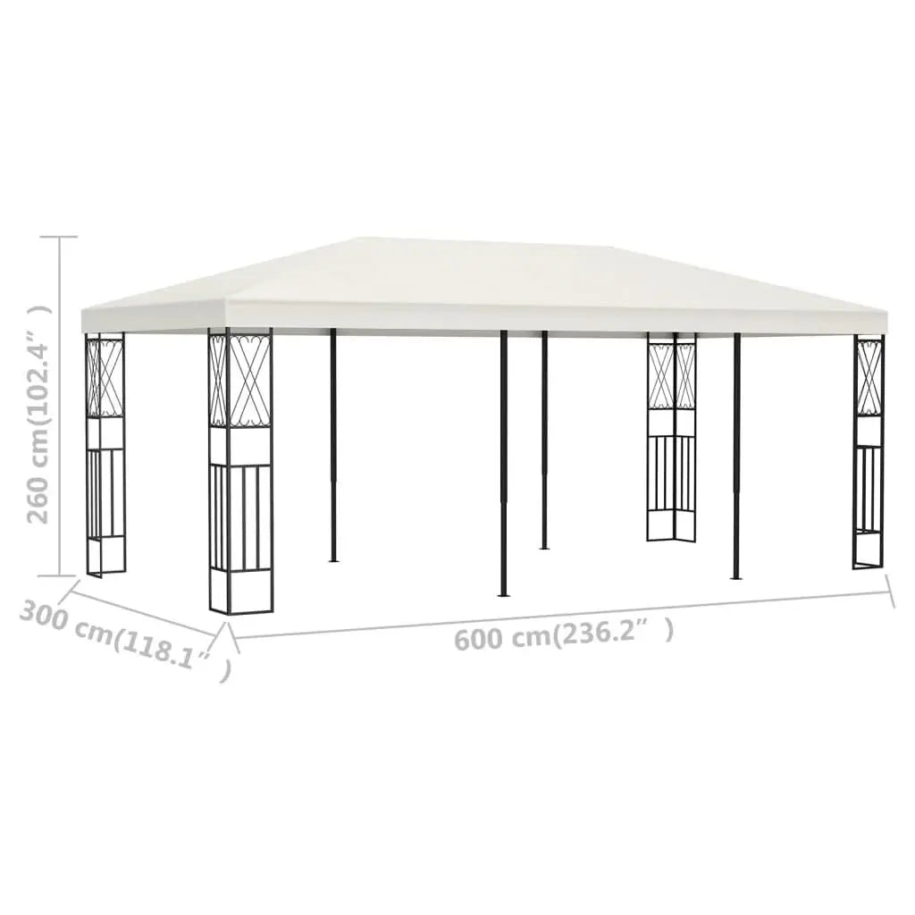 Gazebo 9.8'x19.6' Cream Fabric at Set Shop and Smile