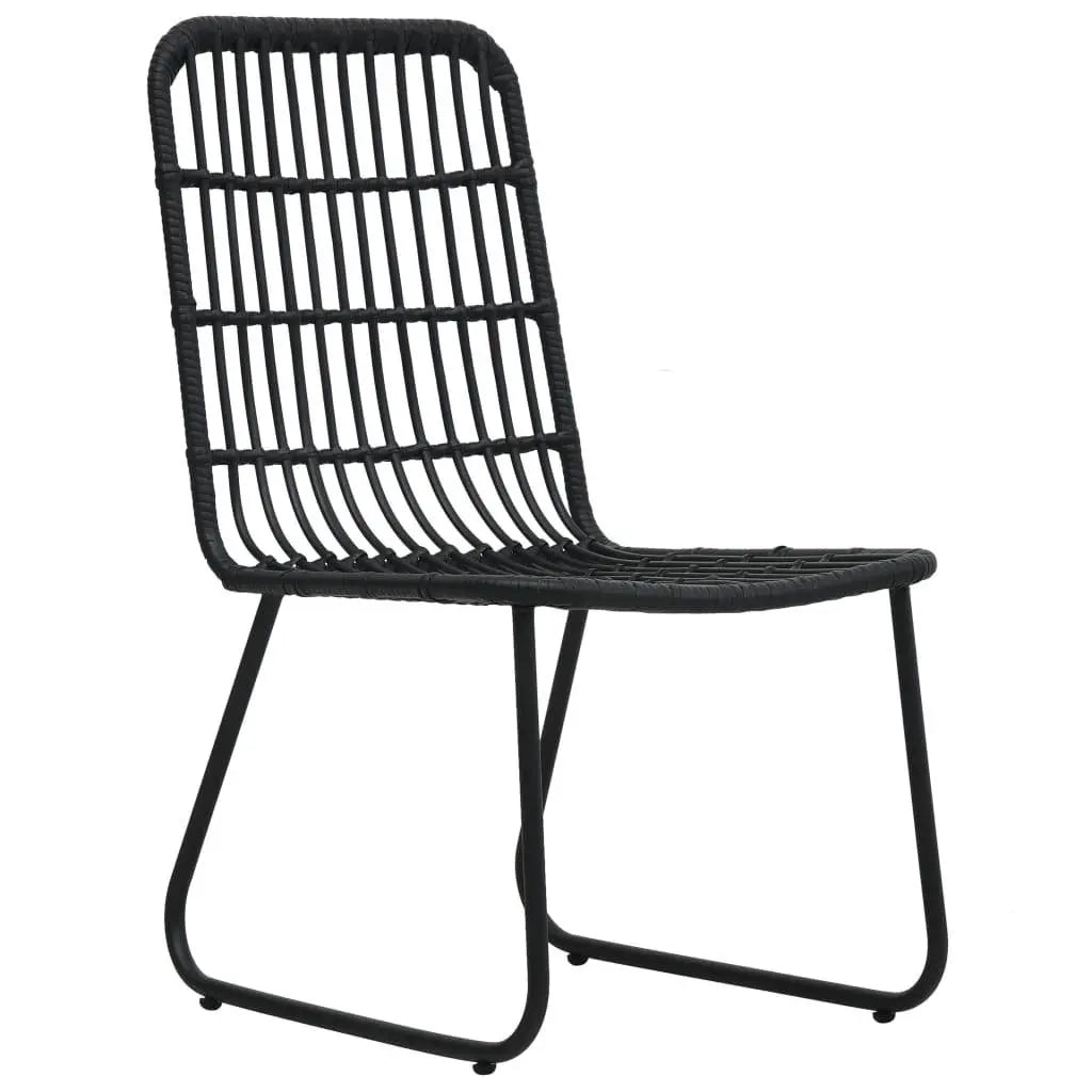 3 Piece Bistro Set Poly Rattan Black at Set Shop and Smile