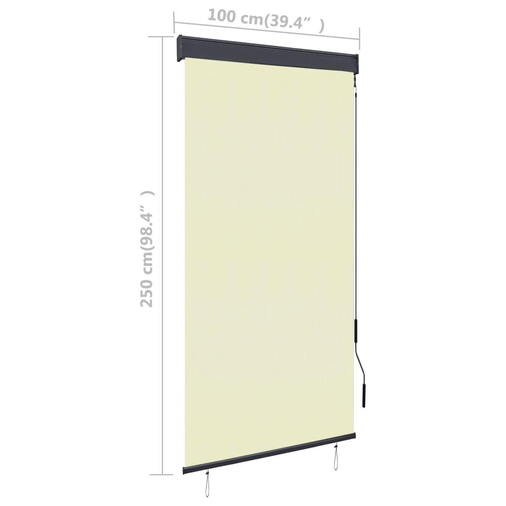 Outdoor Roller Blind 39.4"x98.4" Cream at Set Shop and Smile