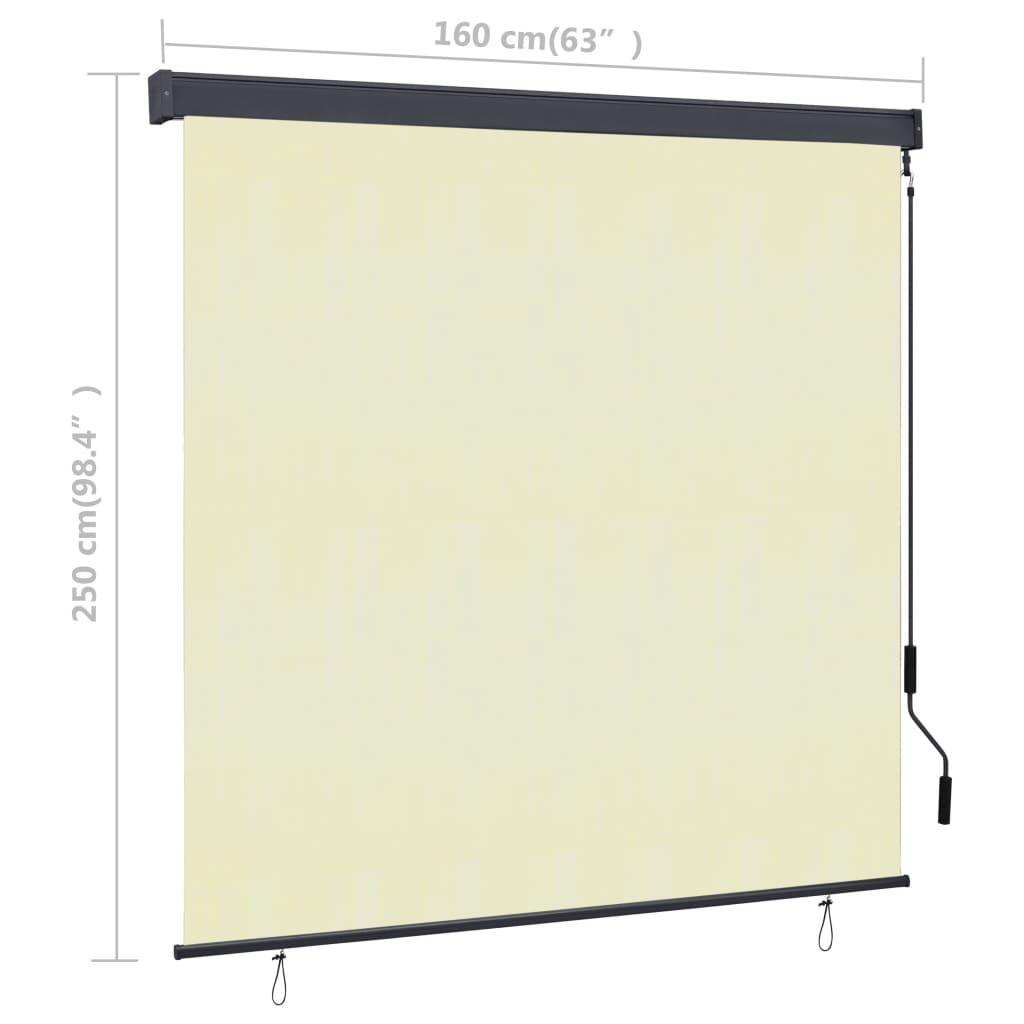 Outdoor Roller Blind 63"x98.4" Cream at Set Shop and Smile