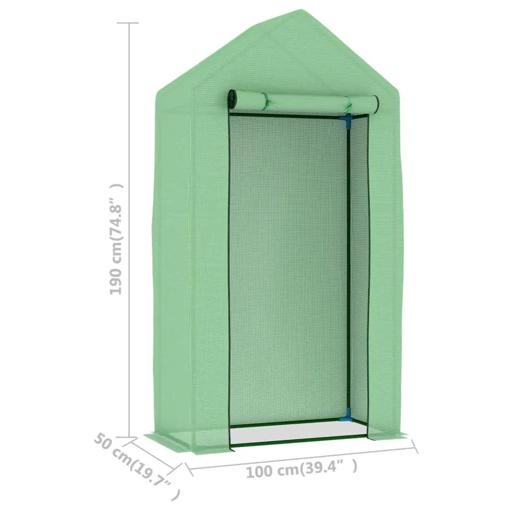 Greenhouse with Steel Frame 5.4 ft² 3.3'x1.6'x6.2' at Set Shop and Smile