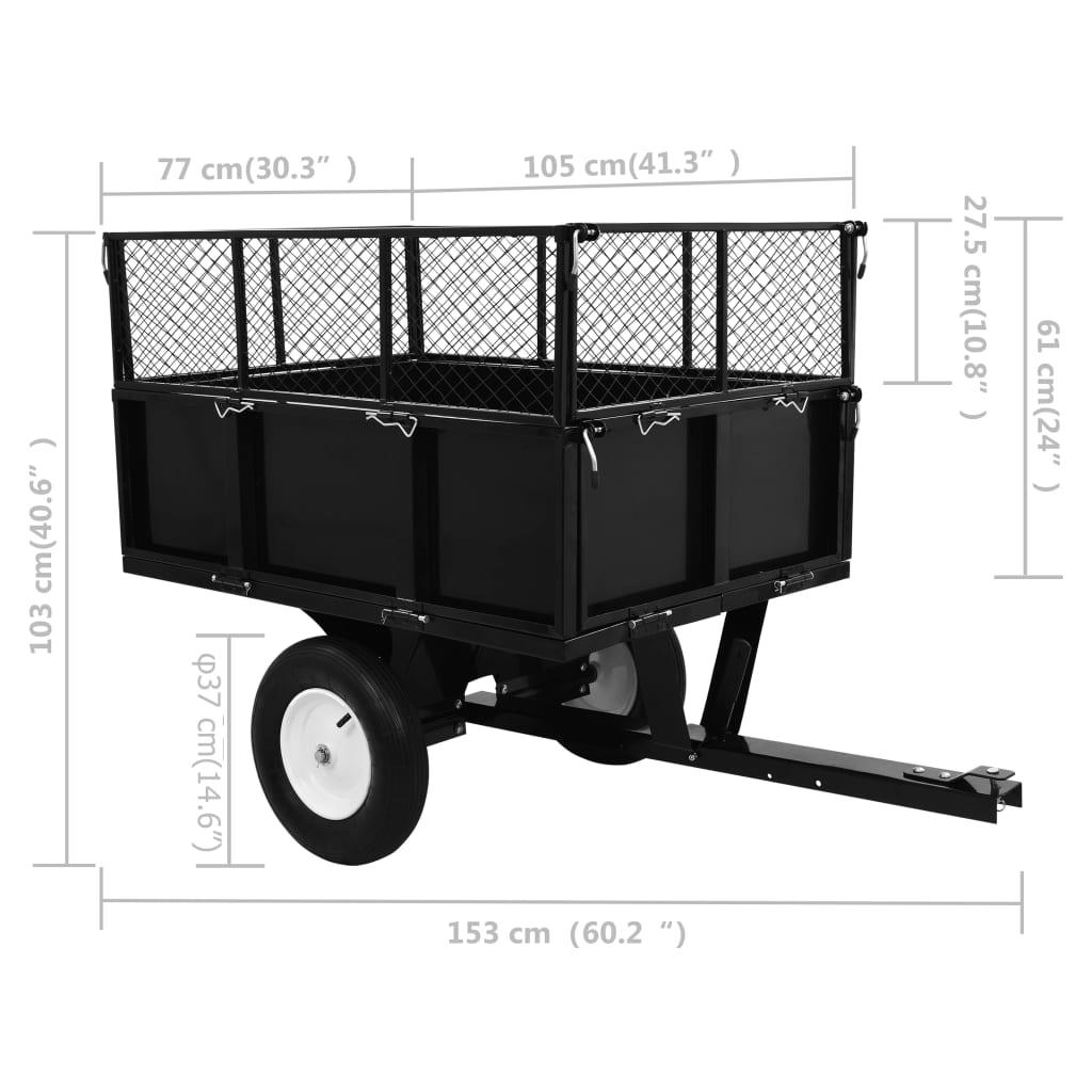 Tipping Trailer for Lawn Mower 661.4 lb Load at Set Shop and Smile