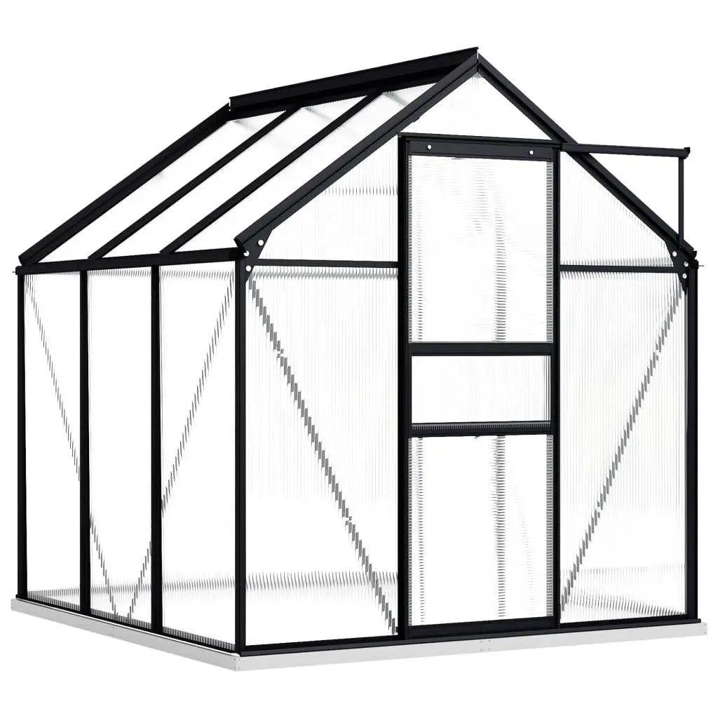 Greenhouse with Base Frame Anthracite Aluminum 38.9 ft² at Set Shop and Smile