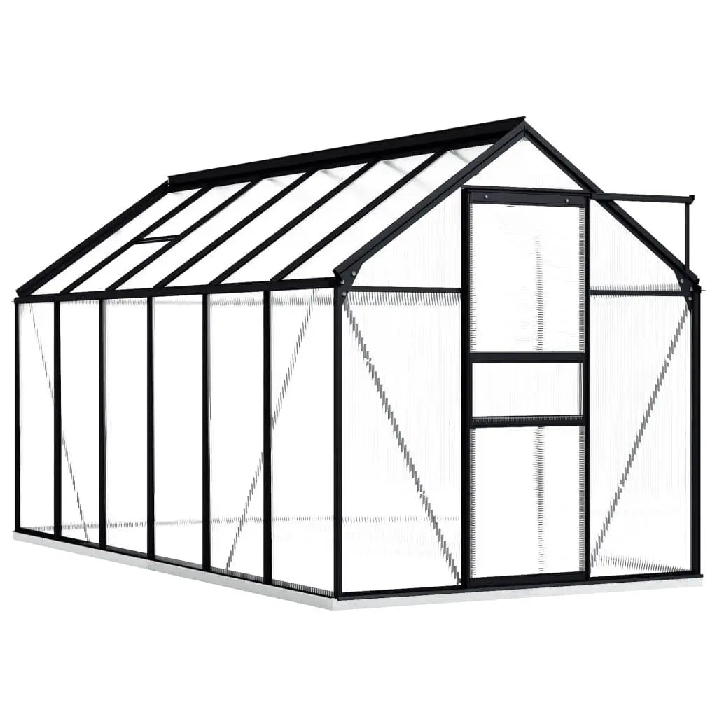 Greenhouse with Base Frame Anthracite Aluminum 75.7 ft² at Set Shop and Smile