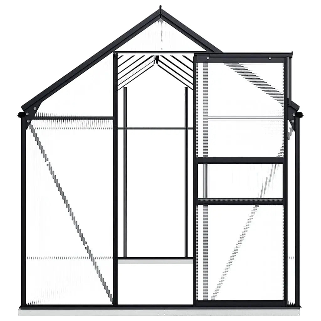 Greenhouse with Base Frame Anthracite Aluminum 75.7 ft² at Set Shop and Smile