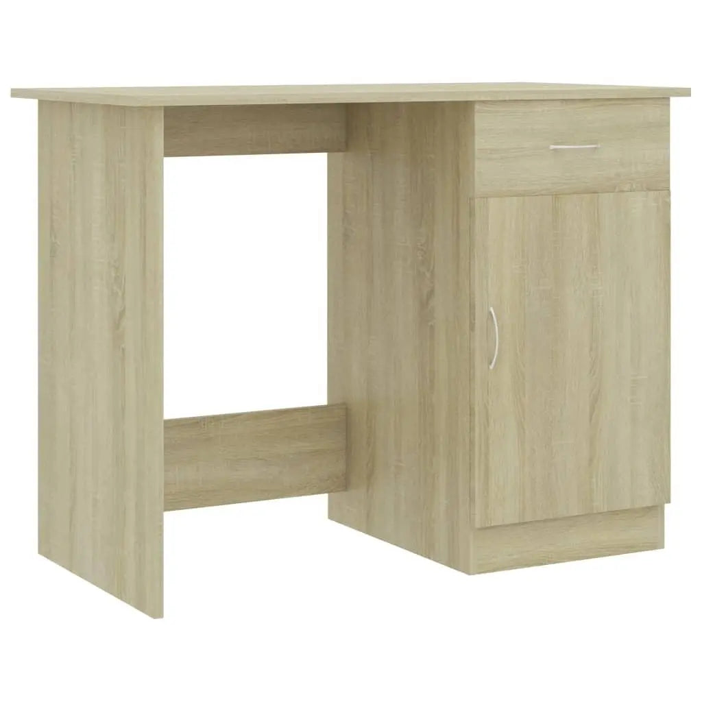 Desk Sonoma Oak 39.4"x19.7"x29.9" Engineered Wood at Set Shop and Smile