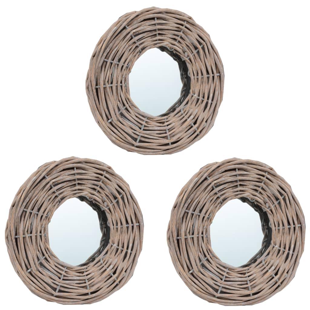 Mirrors 3 pcs 5.9" Wicker at Set Shop and Smile