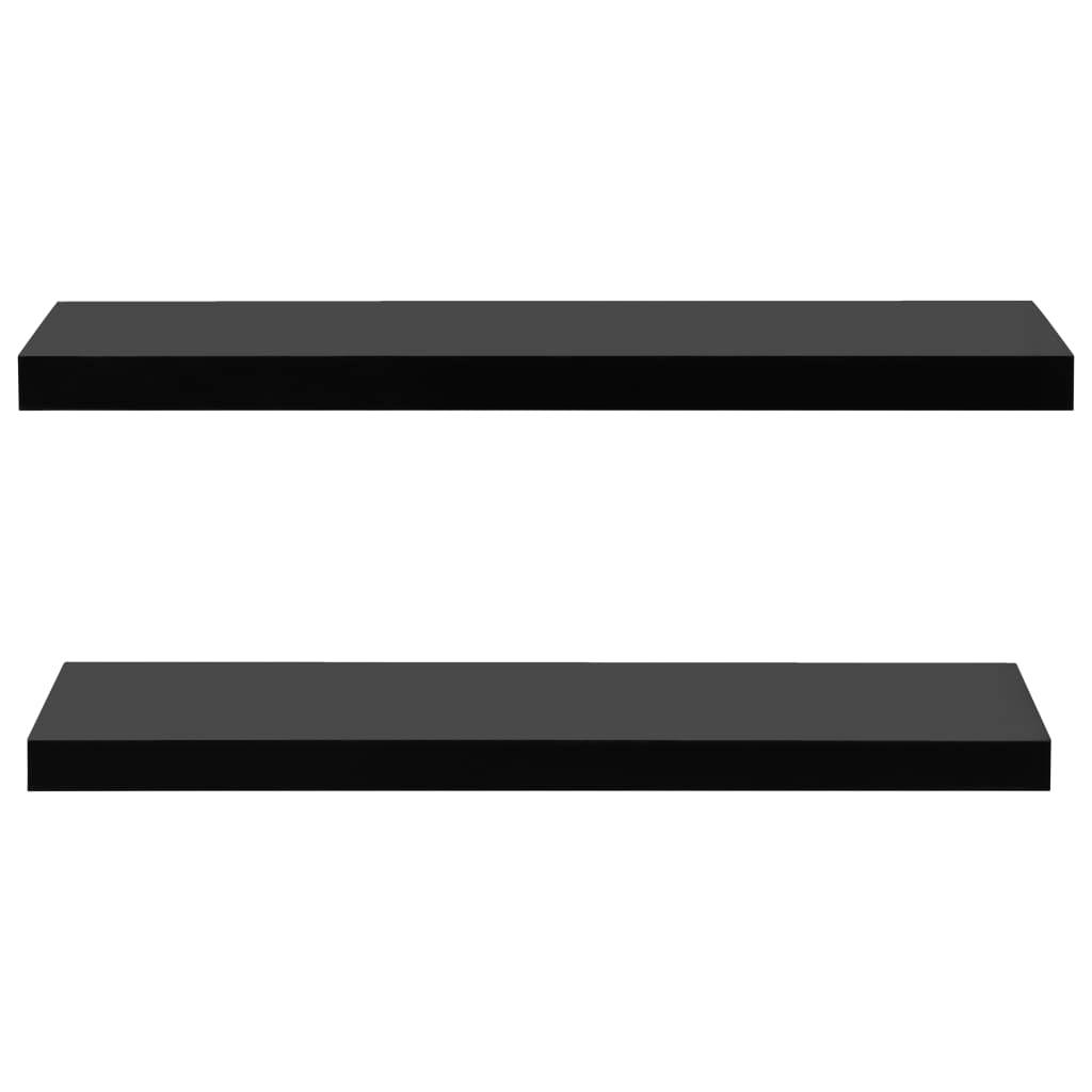 Floating Wall Shelves 2 pcs Black 39.4"x7.9"x1.5" at Set Shop and Smile