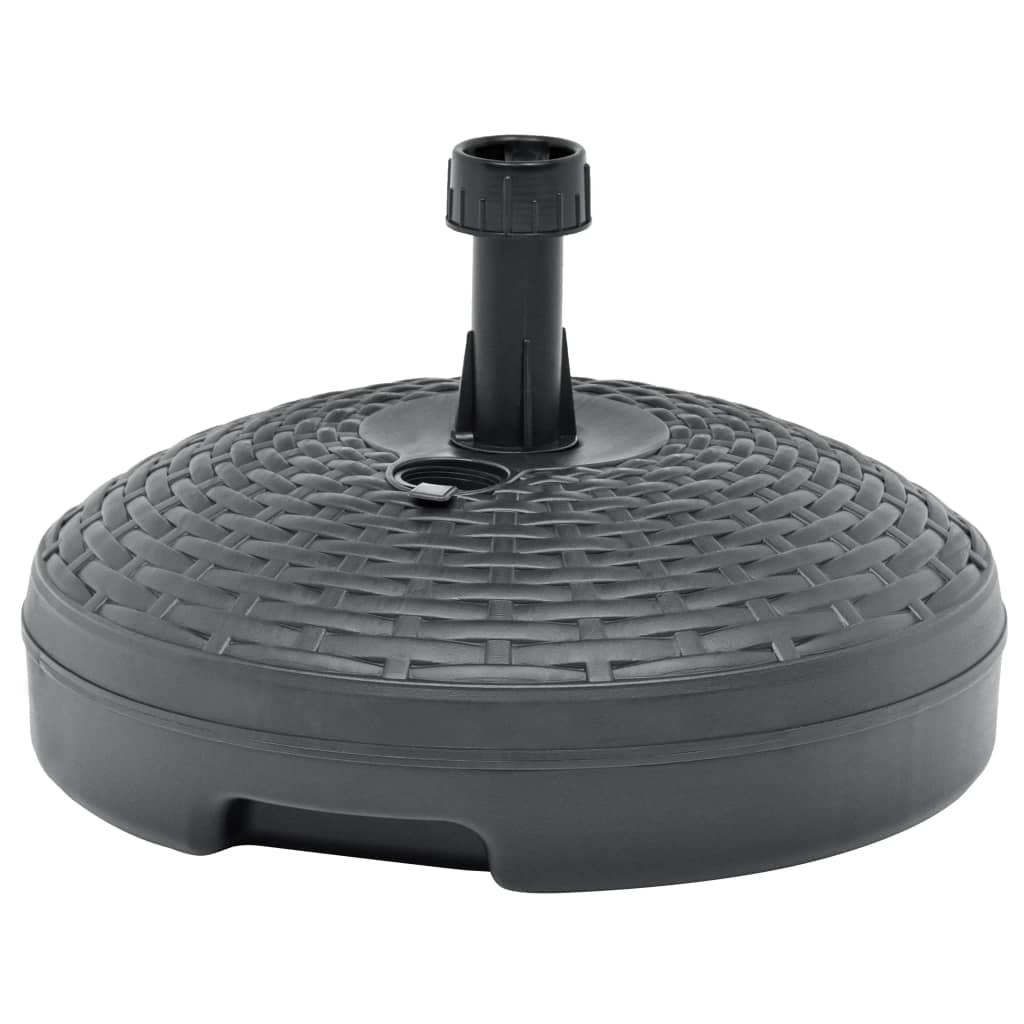 Umbrella Base Sand/Water Filled 5.3 gal Anthracite Plastic Rattan at Set Shop and Smile
