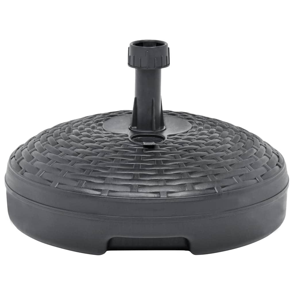 Umbrella Base Sand/Water Filled 5.3 gal Anthracite Plastic Rattan at Set Shop and Smile