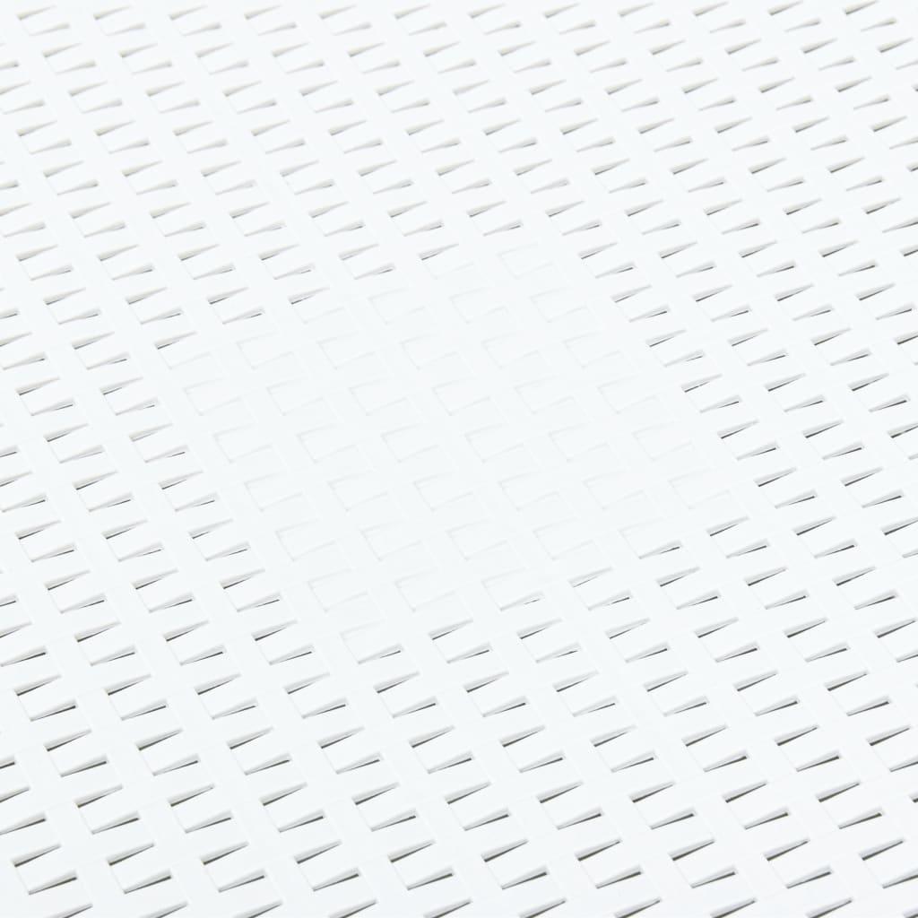 Side Table White 21.3"x21.3"x14.4" Plastic at Set Shop and Smile