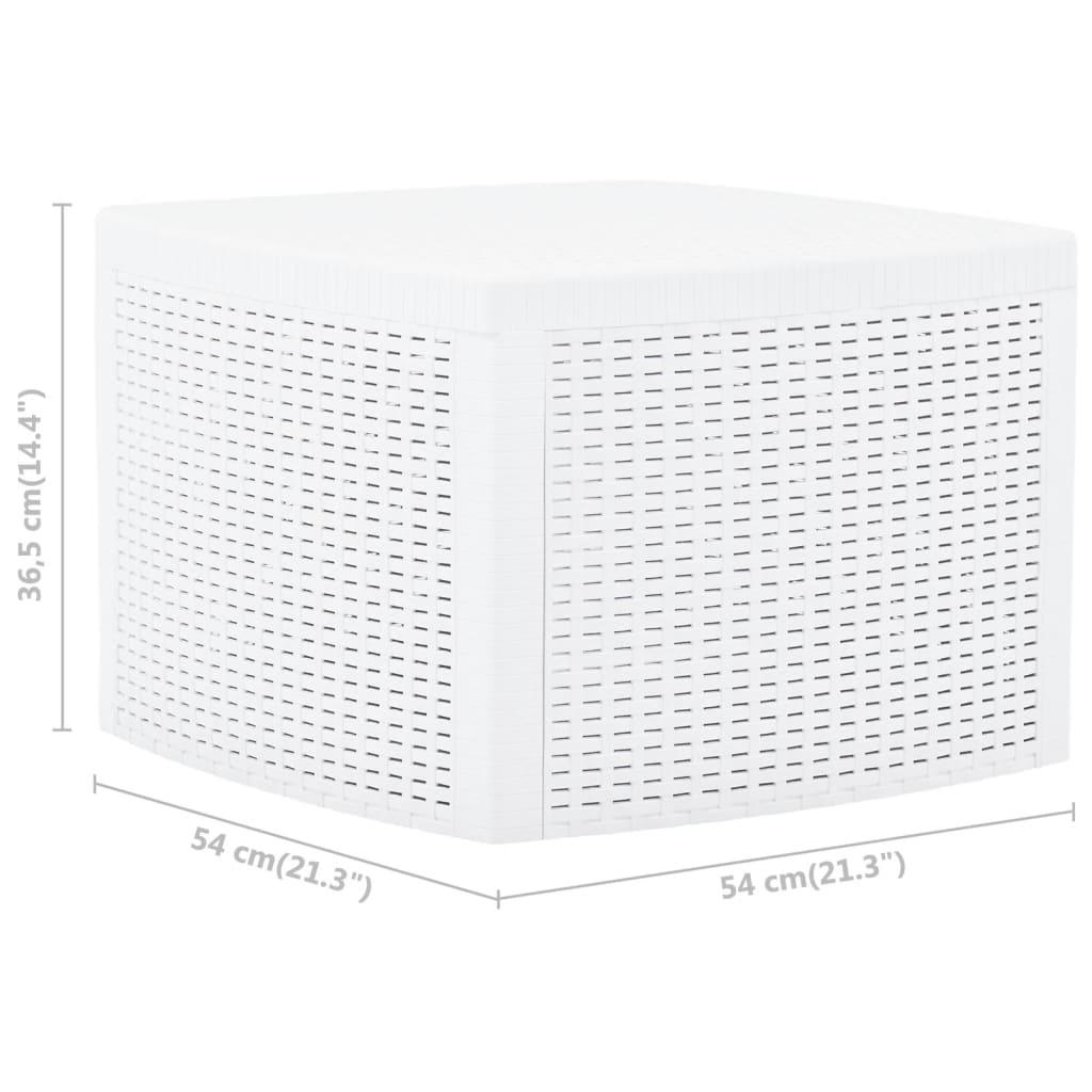 Side Table White 21.3"x21.3"x14.4" Plastic at Set Shop and Smile