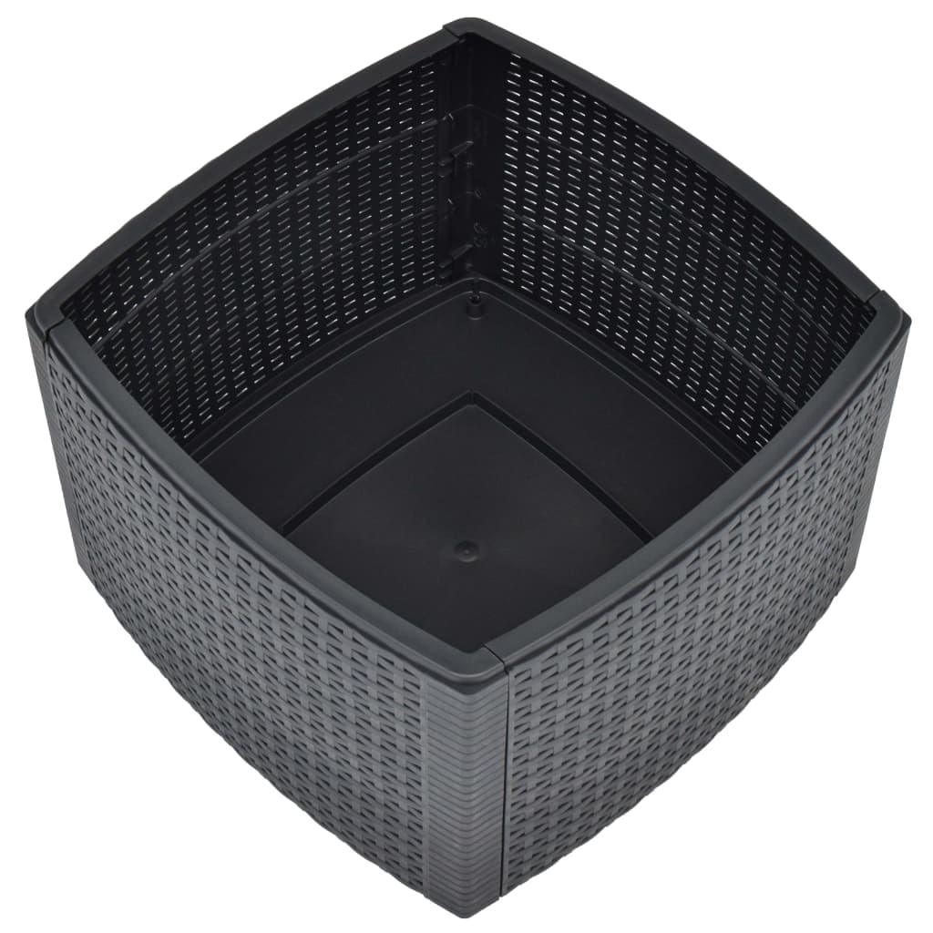 Side Table Anthracite 21.3"x21.3"x14.4" Plastic at Set Shop and Smile
