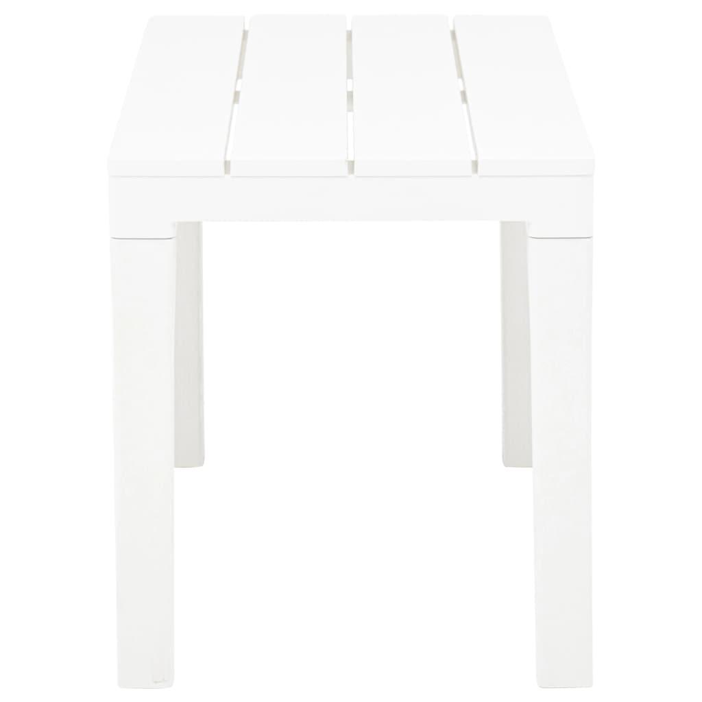 Patio Benches 2 pcs White Plastic at Set Shop and Smile